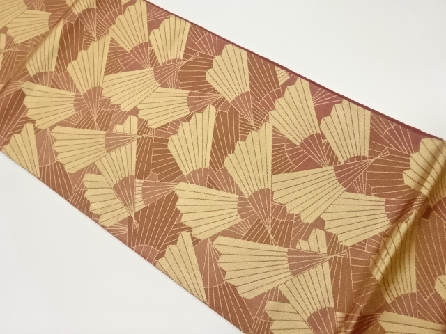 JAPANESE FUKURO OBI / WOVEN FOLDING FAN PATTERN